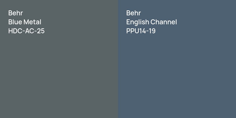 Behr Blue Metal vs. Behr English Channel