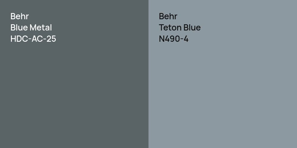 Behr Blue Metal vs. Behr Teton Blue