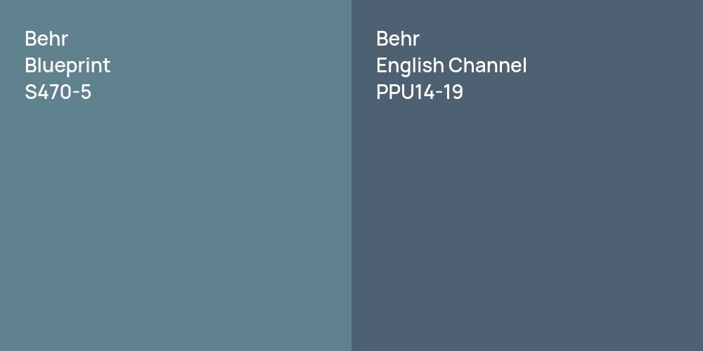 Behr Blueprint vs. Behr English Channel