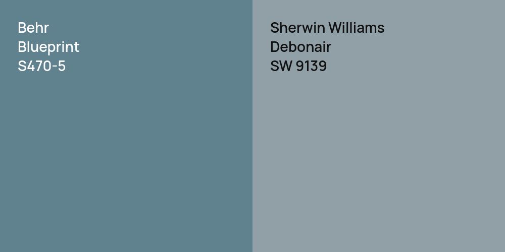 Behr Blueprint vs. Sherwin Williams Debonair