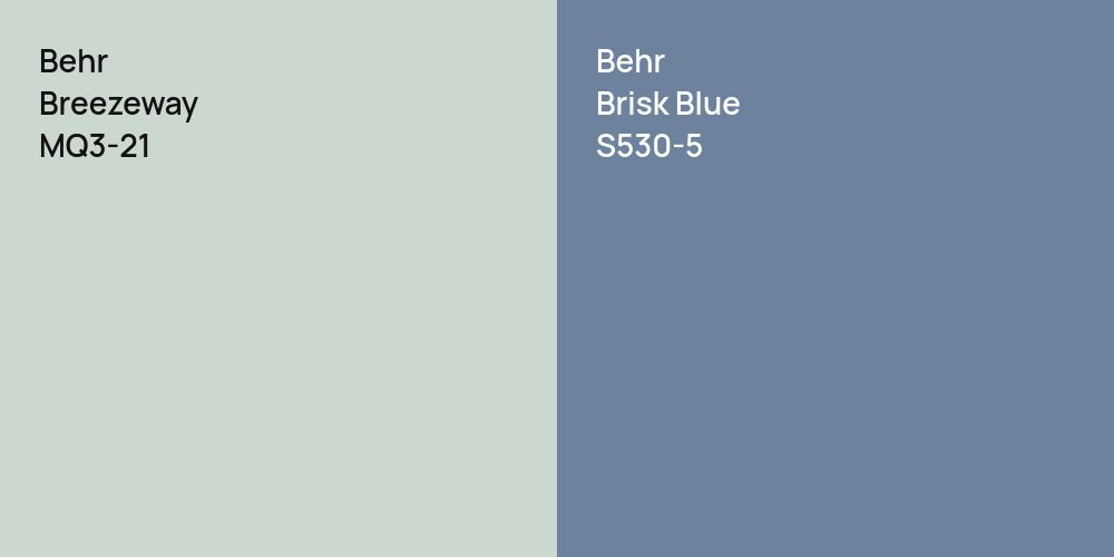 Behr Breezeway vs. Behr Brisk Blue