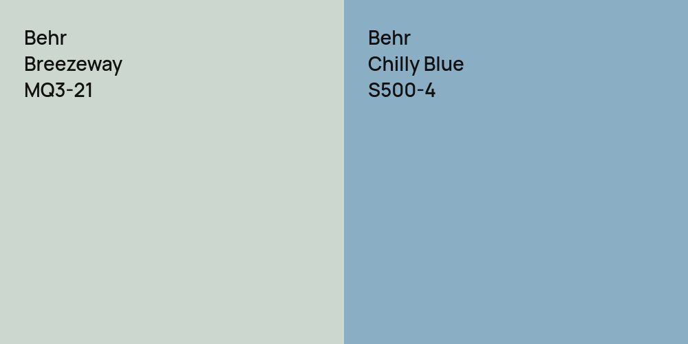 Behr Breezeway vs. Behr Chilly Blue