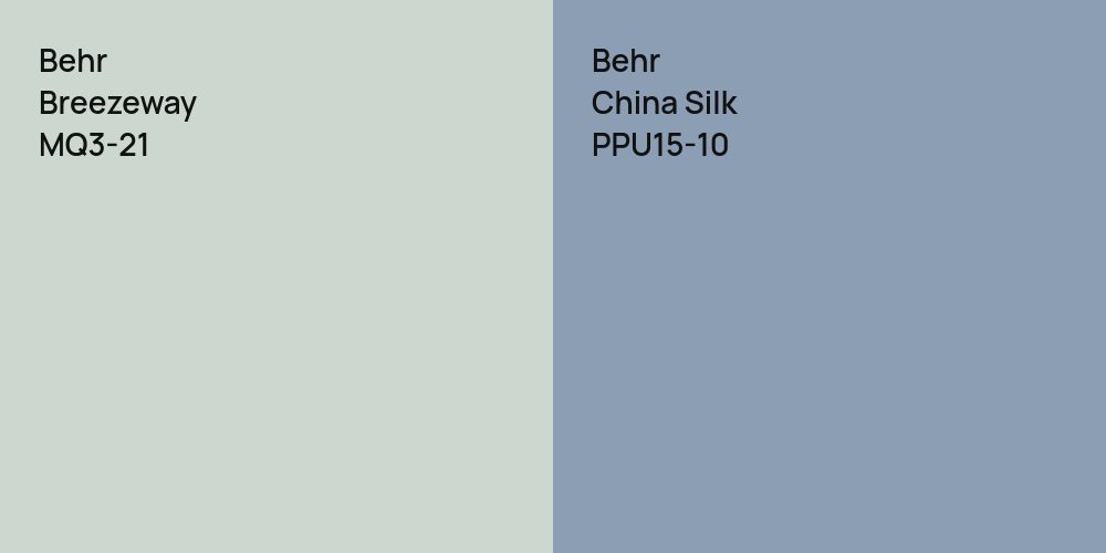 Behr Breezeway vs. Behr China Silk