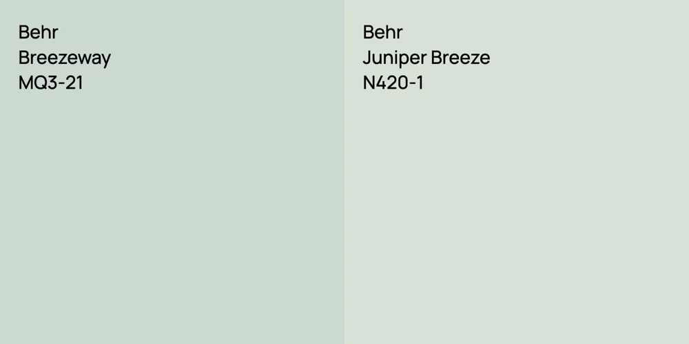 Behr Breezeway vs. Behr Juniper Breeze