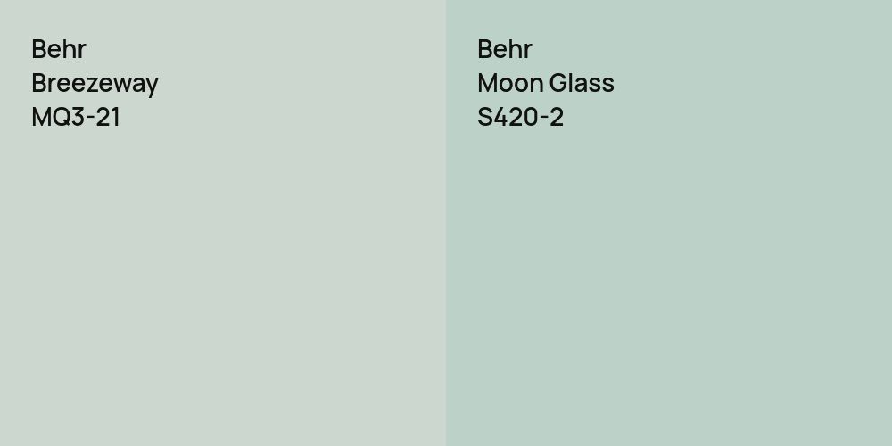 Behr Breezeway vs. Behr Moon Glass