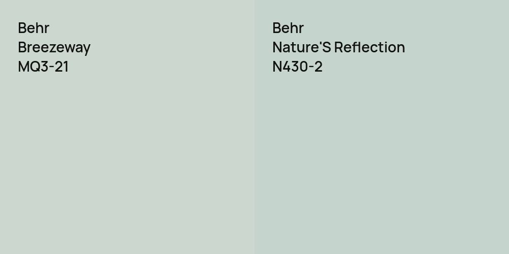 Behr Breezeway vs. Behr Nature'S Reflection