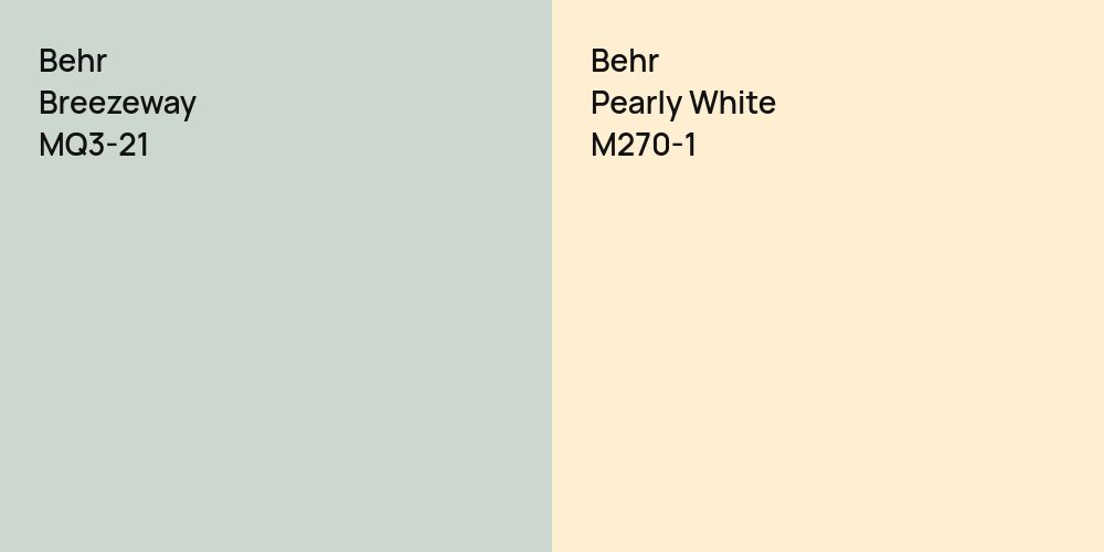 Behr Breezeway vs. Behr Pearly White