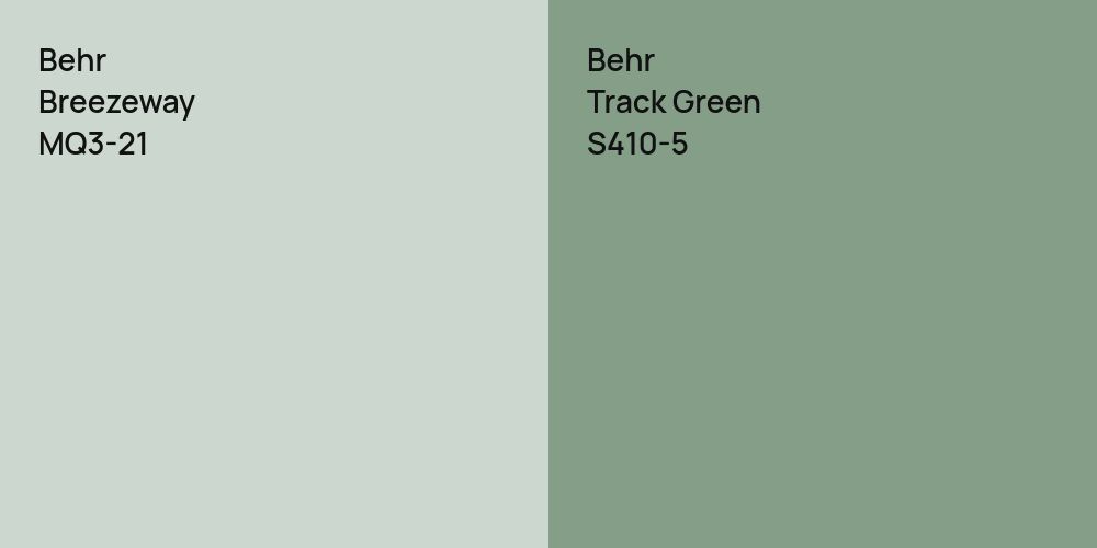 Behr Breezeway vs. Behr Track Green