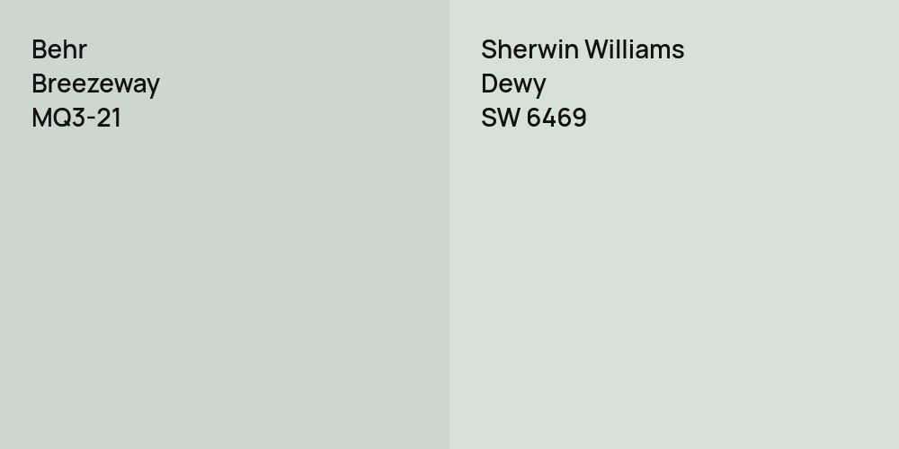 Behr Breezeway vs. Sherwin Williams Dewy