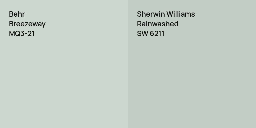 Behr Breezeway vs. Sherwin Williams Rainwashed