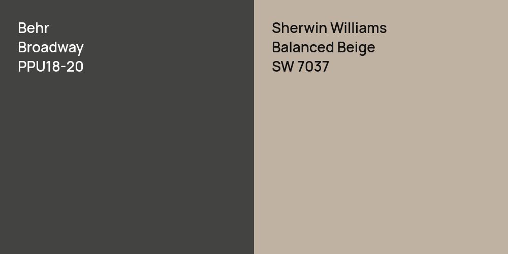 Behr Broadway vs. Sherwin Williams Balanced Beige