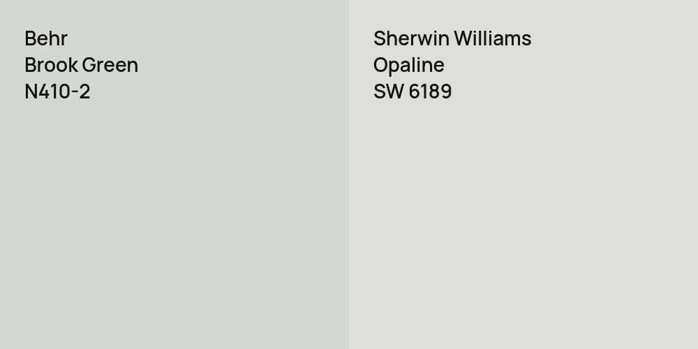 Behr Brook Green vs. Sherwin Williams Opaline