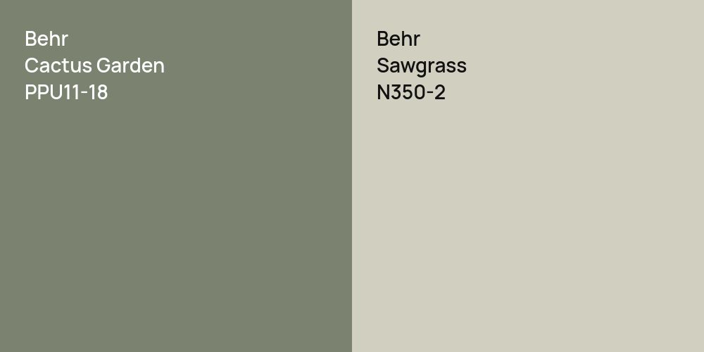 Behr Cactus Garden vs. Behr Sawgrass