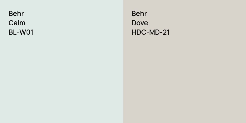 Behr Calm vs. Behr Dove