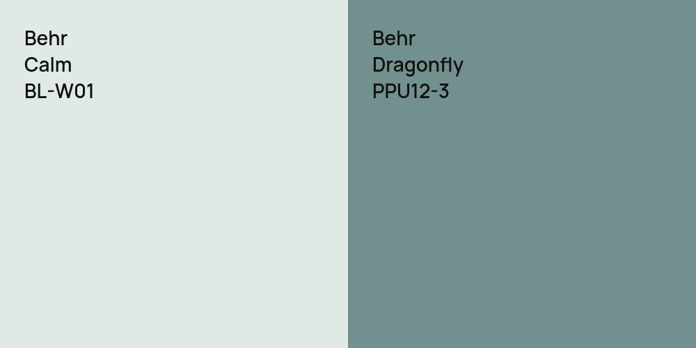 Behr Calm vs. Behr Dragonfly