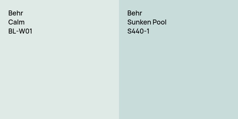 Behr Calm vs. Behr Sunken Pool