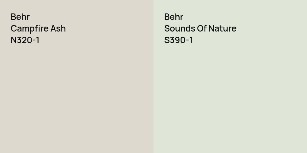 Behr Campfire Ash vs. Behr Sounds Of Nature