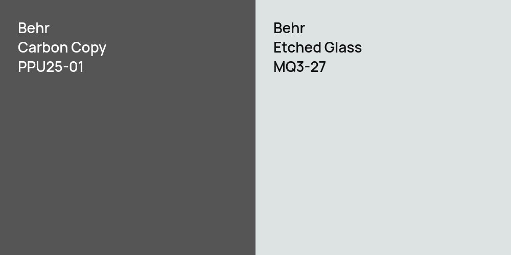 Behr Carbon Copy vs. Behr Etched Glass