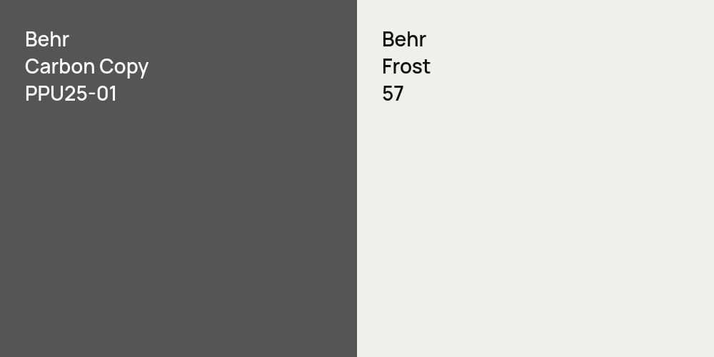 Behr Carbon Copy vs. Behr Frost