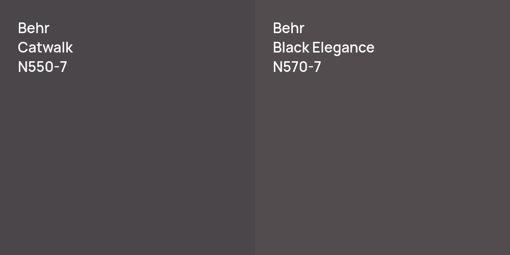 Behr Catwalk vs. Behr Black Elegance