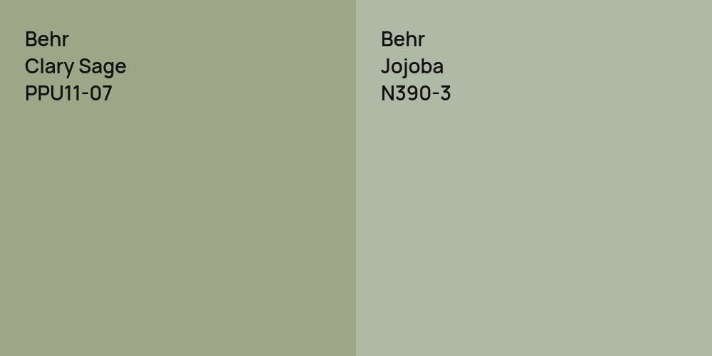 Behr Clary Sage vs. Behr Jojoba