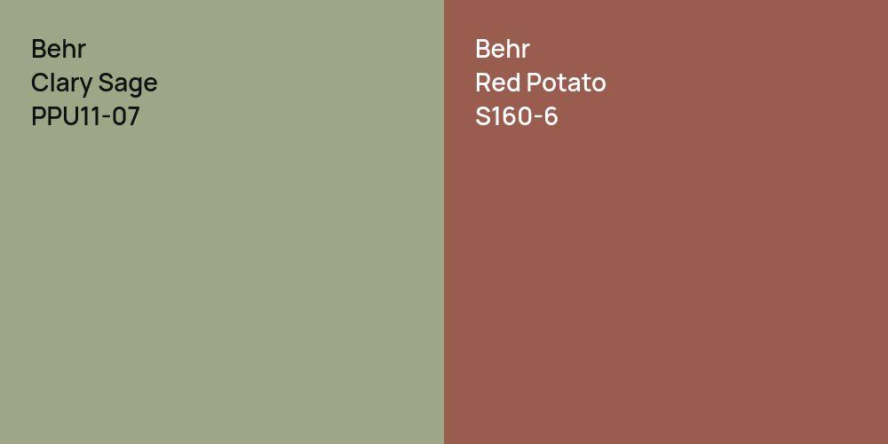 Behr Clary Sage vs. Behr Red Potato