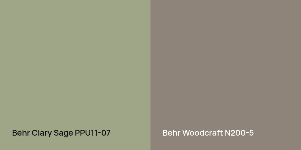 Behr Clary Sage vs. Behr Woodcraft