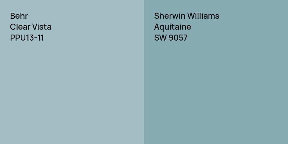 Behr Clear Vista vs. Sherwin Williams Aquitaine