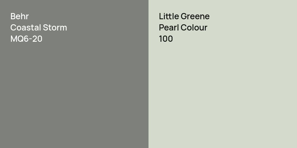 Behr Coastal Storm vs. Little Greene Pearl Colour