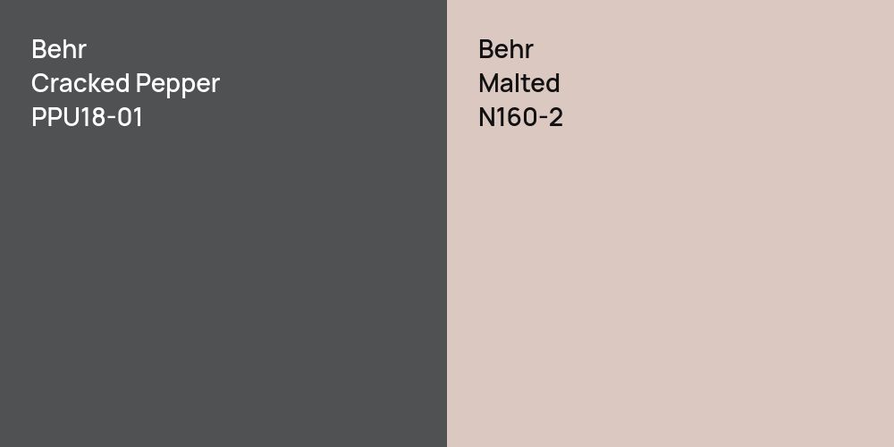 Behr Cracked Pepper vs. Behr Malted