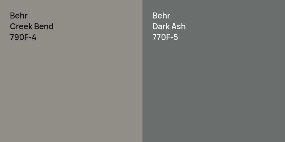 Behr Creek Bend vs. Behr Dark Ash