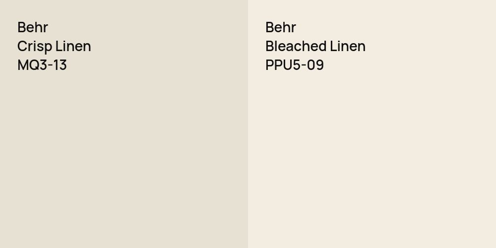 Behr Crisp Linen vs. Behr Bleached Linen