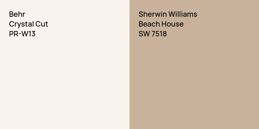 Behr Crystal Cut vs. Sherwin Williams Beach House