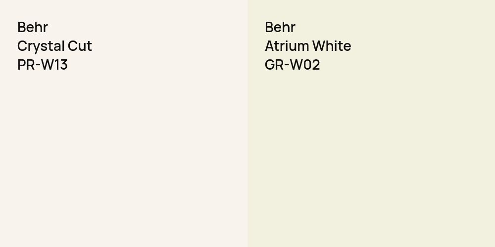 Behr Crystal Cut vs. Behr Atrium White