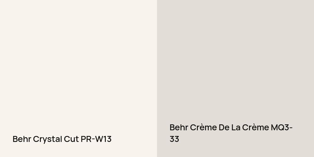 Behr Crystal Cut vs. Behr Crème De La Crème