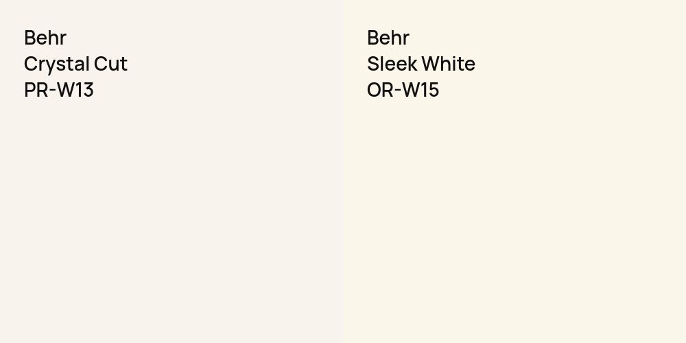 Behr Crystal Cut vs. Behr Sleek White