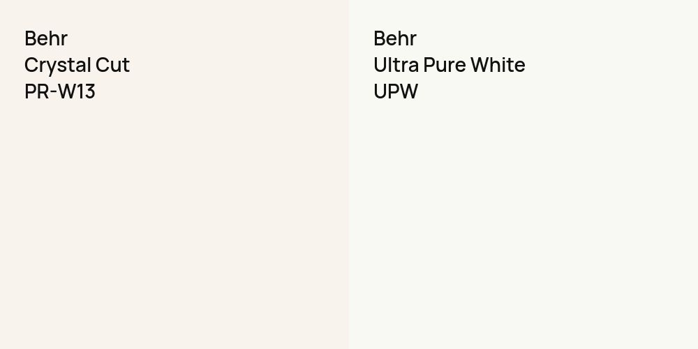 Behr Crystal Cut vs. Behr Ultra Pure White