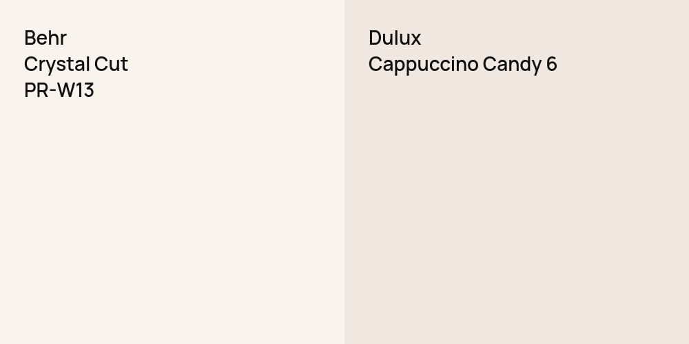 Behr Crystal Cut vs. Dulux Cappuccino Candy 6