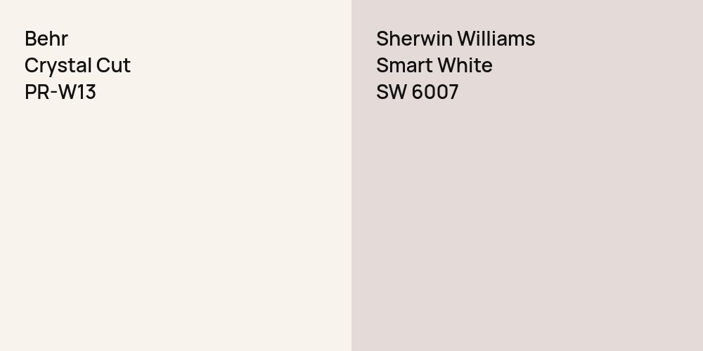 Behr Crystal Cut vs. Sherwin Williams Smart White