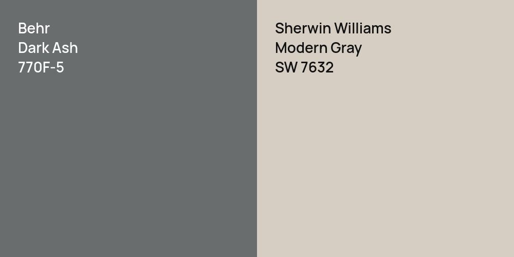 Behr Dark Ash vs. Sherwin Williams Modern Gray