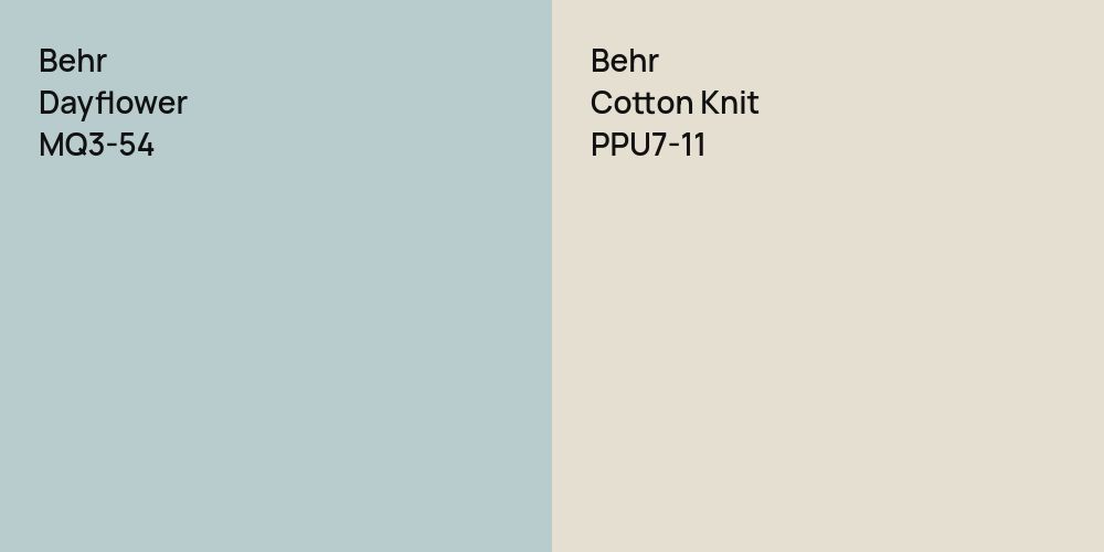 Behr Dayflower vs. Behr Cotton Knit