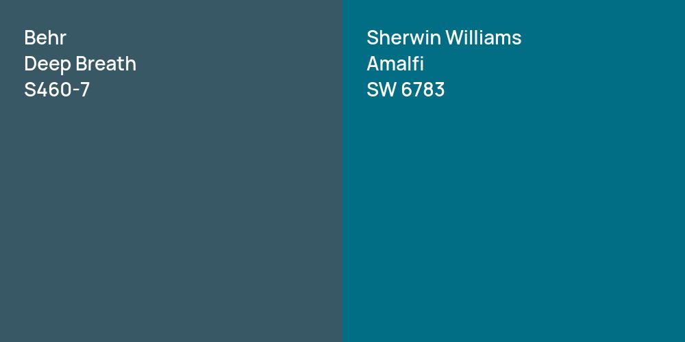 Behr Deep Breath vs. Sherwin Williams Amalfi