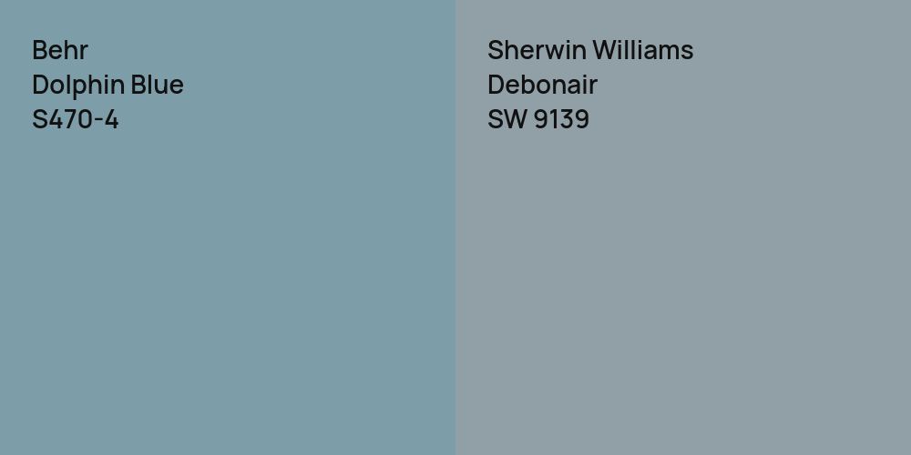 Behr Dolphin Blue vs. Sherwin Williams Debonair