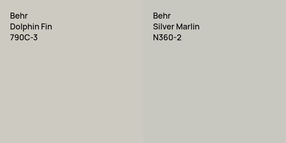 Behr Dolphin Fin vs. Behr Silver Marlin