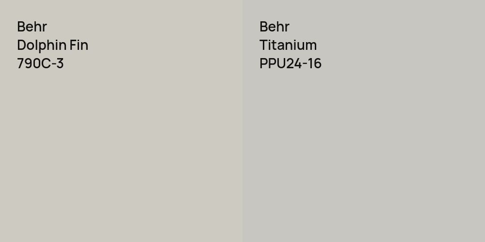 Behr Dolphin Fin vs. Behr Titanium