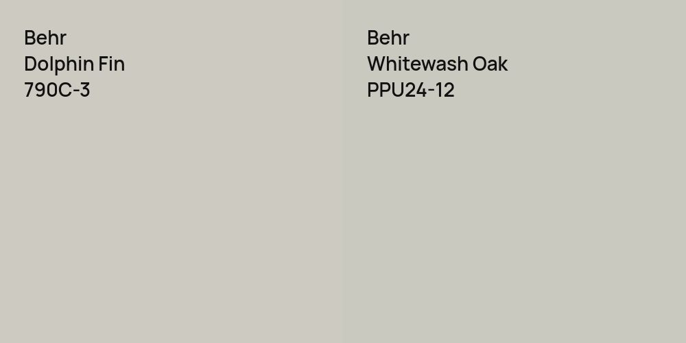 Behr Dolphin Fin vs. Behr Whitewash Oak