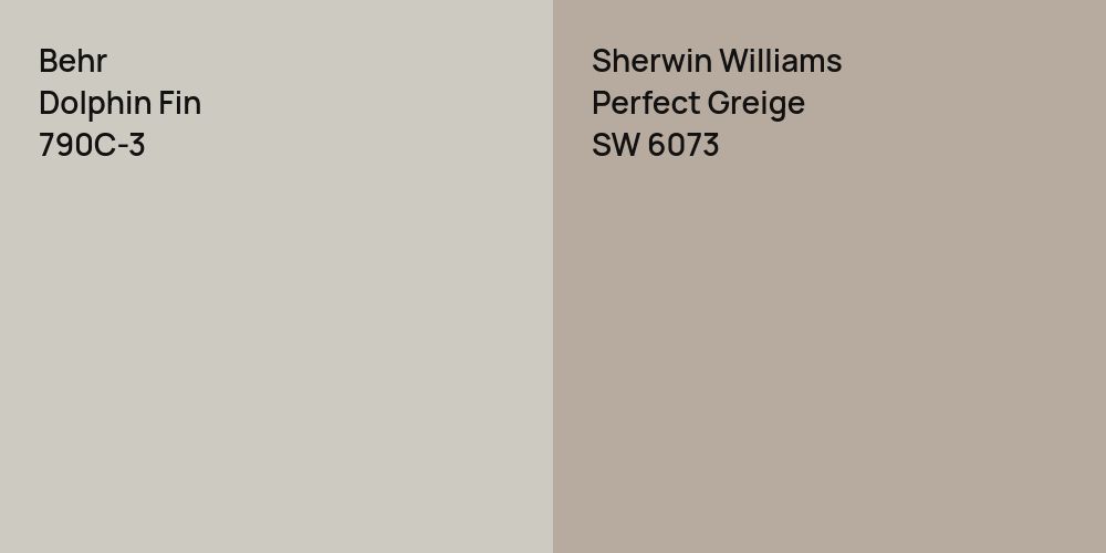 Behr Dolphin Fin vs. Sherwin Williams Perfect Greige