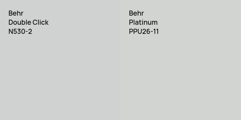 Behr Double Click vs. Behr Platinum