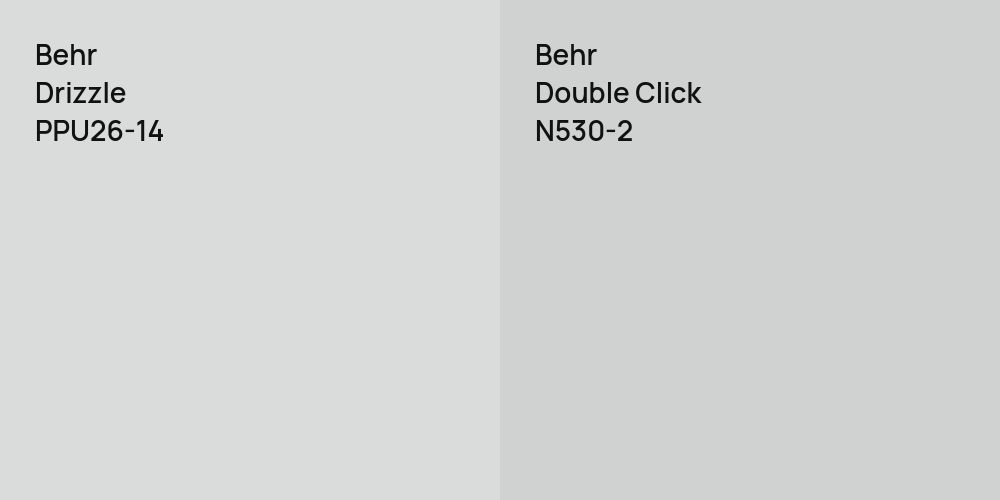 Behr Drizzle vs. Behr Double Click