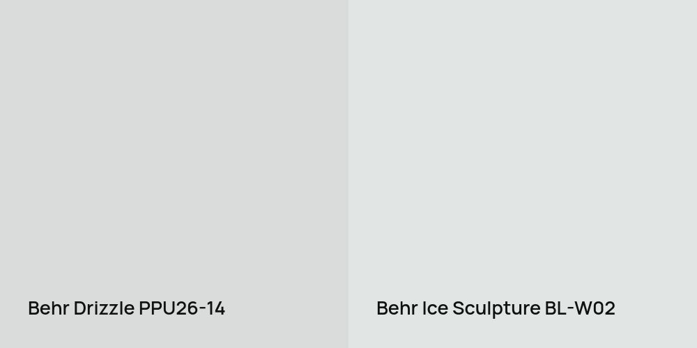 Behr Drizzle vs. Behr Ice Sculpture